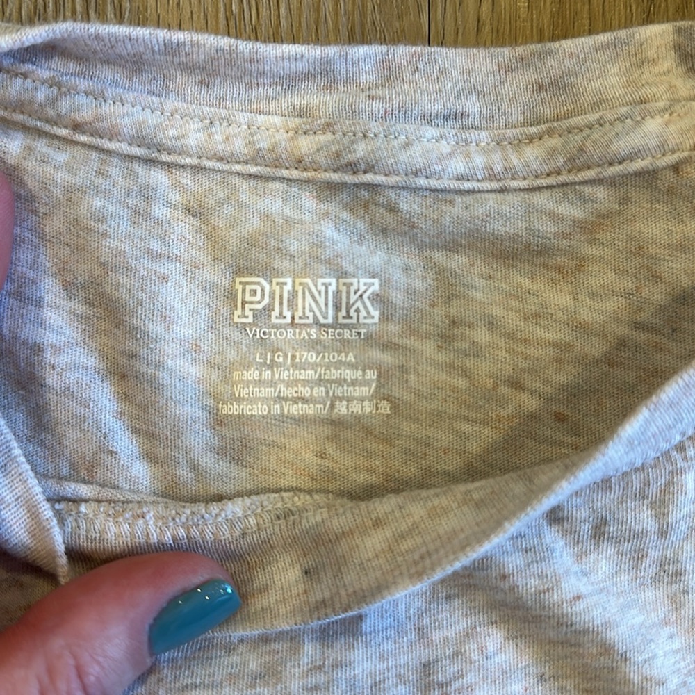 PINK Crop Oatmeal Shirt - Picture 2 of 4